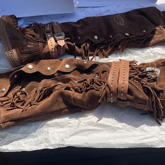 EL VAQUERO ITALY Elizabeth Silverstone Sierra over knee boots SIZE 8 . BRAND NEW - Picture 13 of 13